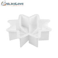 Moule à gâteau en Silicone en forme de flocon de neige personnalisé, moule en Silicone fait maison pour pâtisserie, moule en Mousse à dégagement facile, caoutchouc de Silicone pour outils à gâteau