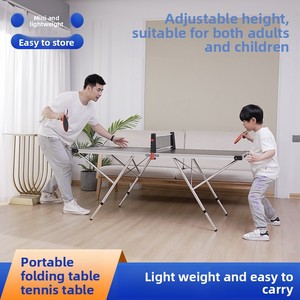 Table de <span class=keywords><strong>ping</strong></span>-<span class=keywords><strong>pong</strong></span> pliable peu encombrante, montage facile, ensemble de tennis de table portable, <span class=keywords><strong>filet</strong></span> rétractable, poignée de transport, durable, pour enfants et adultes - Product Image 5