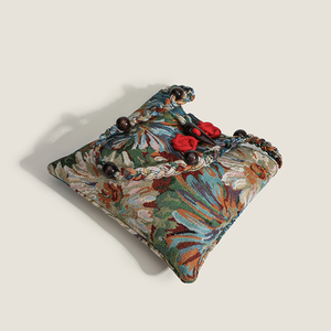 Sac fourre-tout en toile brodée de fleurs Tera Tapestry, vintage, rouge et vert, style Mary <span class=keywords><strong>Poppins</strong></span>, mode féminine toutes saisons - Product Image 6