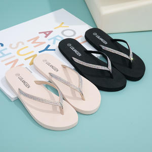 Tendance mode écologique pour femmes <span class=keywords><strong>Jolies</strong></span> <span class=keywords><strong>tongs</strong></span> roses avec des lanières ornées de strass étincelants Glamour décontracté Printemps Été - Product Image 5