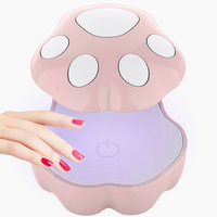 Lampe à ongles UV LED mini portable à brancher sur USB de type C, design à un doigt, vente en gros, 4 perles LED, certifiée CE RoHS FCC, 365 nm + 395 nm