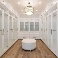 Meubles de chambre à coucher en vente chaude, design moderne, porte en verre, armoire en bois, dressing