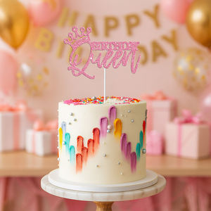 Adorno <span class=keywords><strong>de</strong></span> Pastel Personalizado con Purpurina <span class=keywords><strong>para</strong></span> <span class=keywords><strong>Cumpleaños</strong></span>, Boda, con Cualquier Texto o Números, Decoración <span class=keywords><strong>para</strong></span> Aniversario, Baby Shower - Product Image 5