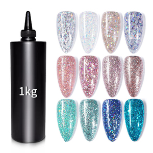 Gel à ongles de photothérapie, paillettes colorées, diamants, Champagne, argent, <span class=keywords><strong>blanc</strong></span>, vente en gros d'usine - Product Image 4