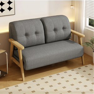 Canapé-lit pliable moderne en tissu avec structure en bois pour appartement, villa, salon, bureau à domicile – Design peu encombrant - Product Image 3