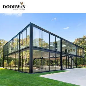Alüminyum profil cam sunroomlar için modüler prefabrik dört sezon solaryum içi boş güneş ev kapıları
