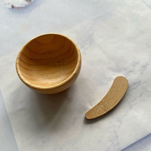 Petit bol mélangeur de <span class=keywords><strong>masque</strong></span> en bambou écologique avec cuillère à spatule - Product Image 4