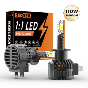 Redsea công suất cao 110 Wát 11000lm LED H7 6000K Led Đèn Pha Bóng đèn 9005 <span class=keywords><strong>H11</strong></span> xe mini H7 H4 không dây Led Đèn Pha - Product Image 1