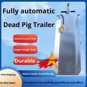 עגלת איסוף והובלה חשמלית חכמה חדשה מפלדת אל-חלד נגד קורוזיה לחוות חזירים - Product Image 5