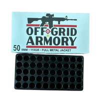 Boîtes de munitions 9mm personnalisées à prix d'usine et plateau en plastique avec 50 cartouches