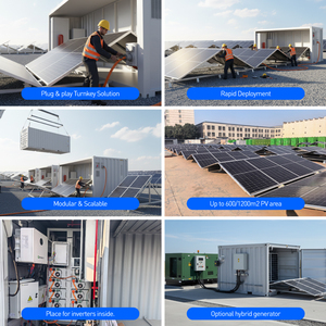 Système hybride de conteneur solaire pliable 100 kW 200 kW avec stockage de batterie au lithium pour l'agriculture commerciale et la recharge de véhicules électriques - Product Image 3
