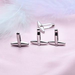 Pince à cravate en acier inoxydable, longueur 26 mm, poids 1,5 g, accessoire de bijoux DIY pour hommes - Product Image 2