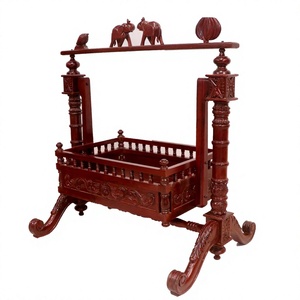 Luxury Wooden Baby Cradle <b>Swing</b> UK Hand-Carved Wooden Maharaja Baby Cradle Baby Shower Decorative Wooden Palna <b>Swing</b> Australia - Product Image 5