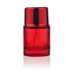 カスタムエレガント高級ガラス香水スプレーボトル60mlハイエンド円筒形ポータブル化粧品空ボトル
