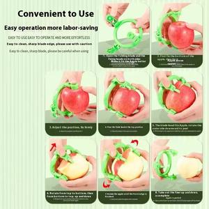 Nouvel Éplucheur de Fruits Manuel Rotatif en Acier Inoxydable pour Usage Domestique, Éplucheur Rapide et Durable pour Pommes et Poires, en PP - Product Image 5
