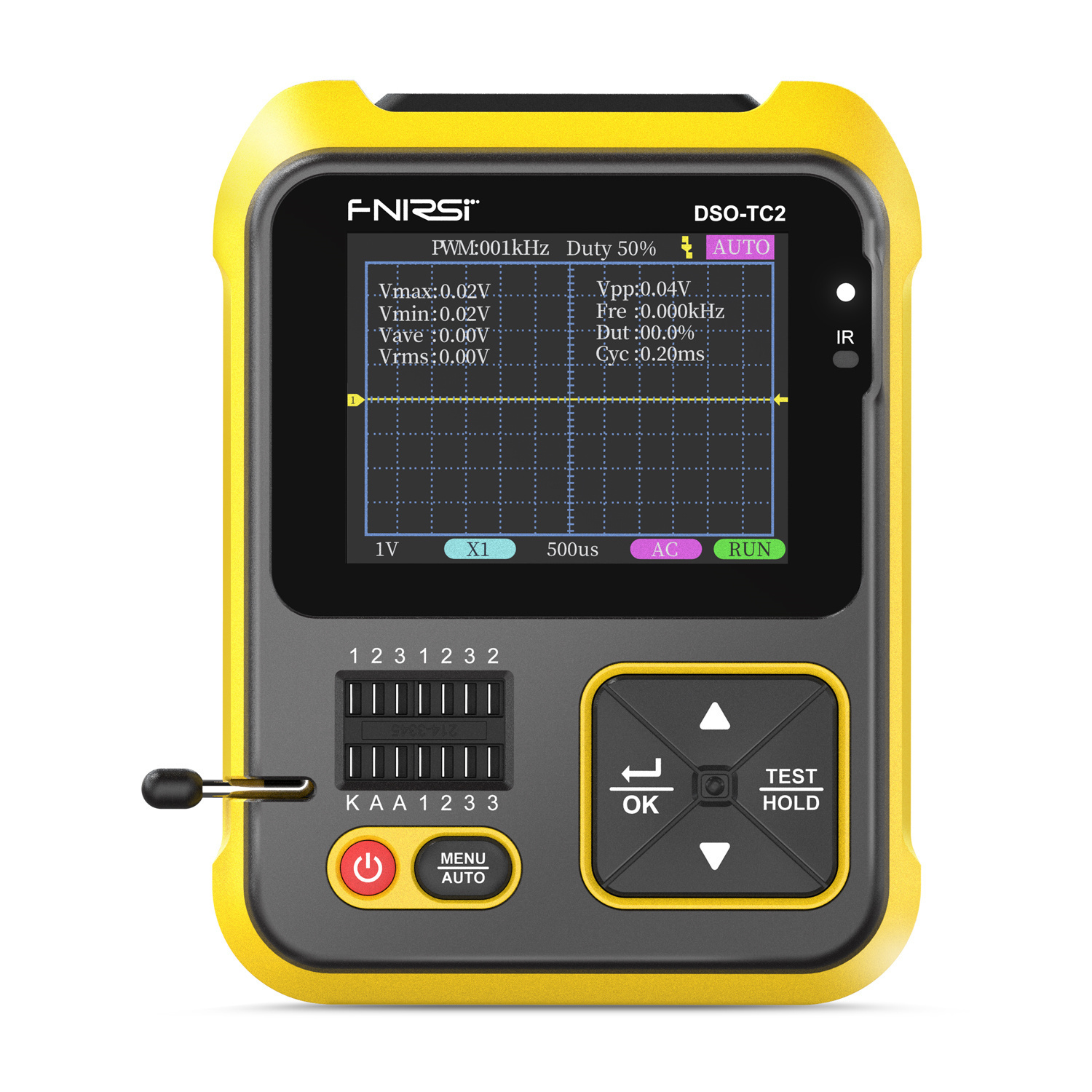 FNIRSI digital handheld Oscilloscope LCR Transistor Tester 2 In 1 DSO-TC2 PWM Square Waves Output Oscilloscope