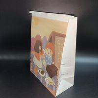 Sacs en papier blancs personnalisés avec logo SP2478, sacs d'emballage alimentaire jetables, sacs en papier kraft pour pain avec fenêtre