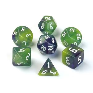 Nouvel ensemble de dés polyédriques RPG DND en acrylique, quatre couleurs mélangées, en vrac - Product Image 3