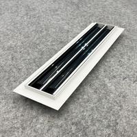 Diffuseurs de grille linéaire multifonction en alliage d'aluminium et ABS, durables, pour plafond, avec fentes réglables
