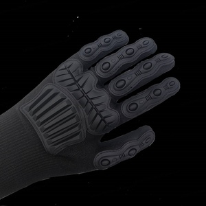Gants de travail anti-coupure et ignifuges AmpsafeX, gants de sécurité en polyester résistants aux déchirures avec paume texturée noire, protection antidérapante durable - Product Image 5