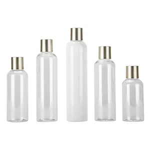 China Supplier 100ml 120ml 150ml 180ml 220ml empty hair conditioner shampoo packaging plastic cosmetic bottle with disc top cap