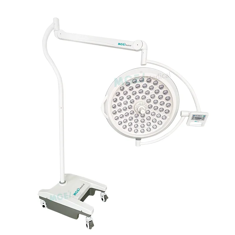 MEDIGE Hospital Mobile LED con batteria di riserva lampada verticale operatoria Shadowless lampada portatile Ot luci di luce chirurgica