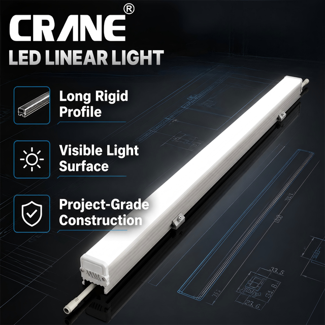 High Quality 12W IP65 Outdoor DC24V LED Linear Light Aluminum Alloy Acrylic Enclosure Dimmable 5-Year Warranty Garden Lighting