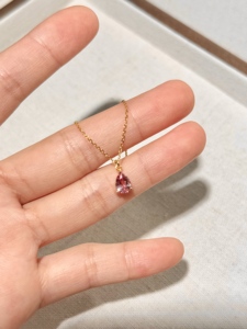 เครื่องประดับ UM เงินแท้ 925 ชุบทอง 18K ขายส่งพลอยสังเคราะห์หลากสี จี้พร้อมสร้อยเงิน สำหรับใส่ทุกวัน งานแต่งงาน วันครบรอบ - Product Image 4
