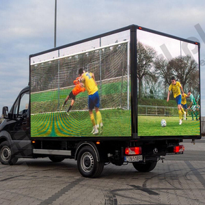 Cartelera móvil p6 a todo color, caja de publicidad led para camión, pantalla de señalización led móvil para exteriores