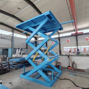 Plateforme élévatrice à ciseaux à installation permanente pour l'entretien automobile, avec structure robuste en acier et élingue de levage assortie - Product Image 2