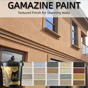 Pintura Elástica Impermeable y Transpirable Gamazine con Textura de Piedra, Revestimiento de Paredes para Interiores y Exteriores, Acabado Protector para Estructuras de Estacionamiento - Product Image 1