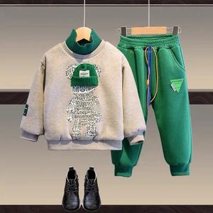 Felpa con cappuccio e pantaloni della tuta per ragazzi e ragazze <span class=keywords><strong>giochi</strong></span> grafica 2 pezzi Outfit Fashion felpa Set - Product Image 4
