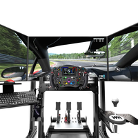 Interior/Exterior VR 3-Screen Car Racing Simulador de realidad virtual Metal/Plástico/Aluminio/PC para centros comerciales Parques de aventura
