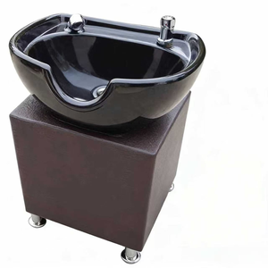 Lavacabezas vertical de cerámica con base de pilar, tipo piscina, para lavado de cabello sentado, de plástico - Product Image 4