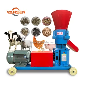 livestock poultry chicken cattle goat animal food making maker press pelletizer granular feed pellet processing machine for farm