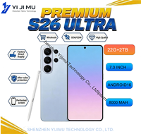 Nouveauté 2026 S26 Ultra 22G+2TB 7,3 pouces Android 16 Global 5G Téléphones Portables Batterie 8000mAh Navigation GPS Approvisionnement Direct Usine