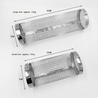 Panier de cuisson multifonctionnel en acier inoxydable 304 de 20 cm et 30 cm, portable, pour barbecue, idéal pour les sorties en plein air et à la maison