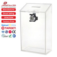 Tirelire en acrylique transparente personnalisée en usine pour le rembourrage d'argent avec serrure