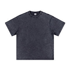 เสื้อยืดวินเทจสำหรับผู้ชายผ้าฝ้าย100แอซิดซักได้270แกรมเฮฟวี่เวท - Product Image 4