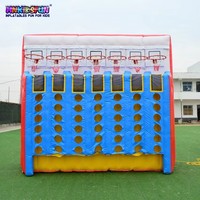 Jeu gonflable Connect 4 géant, 4 en ligne, sport interactif, PVC commercial pour la location de matériel de fête