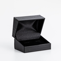Boîte de rangement et d'exposition personnalisée en plastique noir pour boutons de manchette, avec clip, pour ensemble de pinces à cravate et boutons de manchette