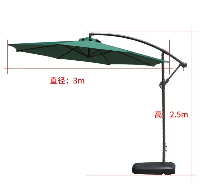 Uv-Bescherming Tuin Bananenparaplu Cantilever Paraplu-Onderdelen Markt Paraplu Parasols Met Basis