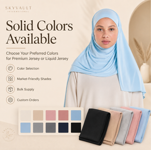 Hijab Autunnale Premium di Alta Qualità per Donne Musulmane, Sciarpa in Jersey Tinta Unita, Bandana Etnica, Nuova Collezione - Product Image 3