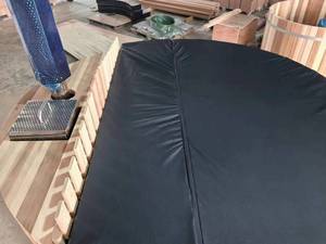 Tradizionale cedro rosso giardino vasca da bagno in legno massello 6 persone vasca idromassaggio per ville - Product Image 3