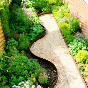 Customize 1.5mm Thick Galvanized Steel Powder Coated Landscape Edging Rust-Resistant Brown Metal Garden Border Lawn <b>Flower</b> Bed - Product Image 6