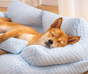 Zomer Koeling Ijs Zijde Koeling Huisdier Bed Ademende Wasbare Hond Kat Bank Bank Bed Met Kussens Huisdieren Accessoires - Product Image 3
