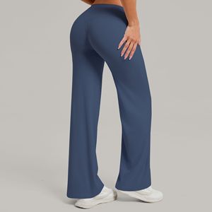 Nuovi Modelli di <span class=keywords><strong>Pantaloni</strong></span> Yoga a Gamba Dritta in Morbido Tessuto Butter, Leggings a Vita Media per <span class=keywords><strong>Donna</strong></span>, <span class=keywords><strong>Pantaloni</strong></span> da Palestra, Fitness, <span class=keywords><strong>Pantaloni</strong></span> a Zampa d'Elefante, Abbigliamento Sportivo con Logo - Product Image 4