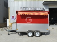 Chariot de nourriture de rue, camionnette de crème glacée personnalisée