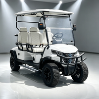Voiturette de golf électrique Elite Edition 4 places avec peinture de carrosserie personnalisée et compartiment de rangement supplémentaire intégré
