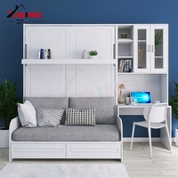 Lit Mural Escamotable Multifonctionnel Murphy avec Canapé, Lit Pliant Invisible, Bureau, Armoire – Solution de Rangement Idéale pour Petits Espaces